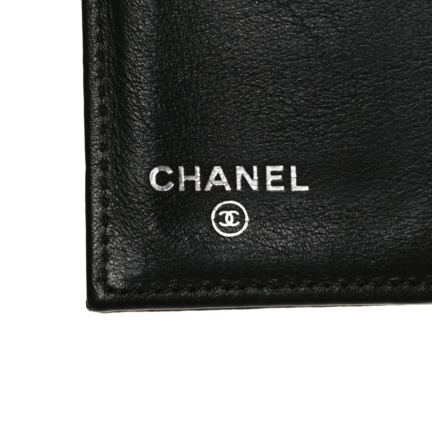 Patent Goatskin Large Flap Wallet Dark Brown