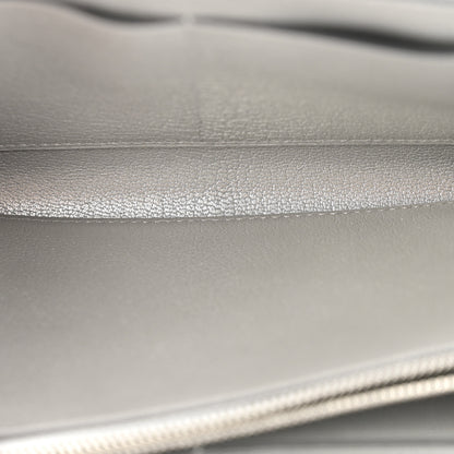 Hermes Metallic Chevre Chamkilight Kelly Wallet To Go Argent 5 of 11