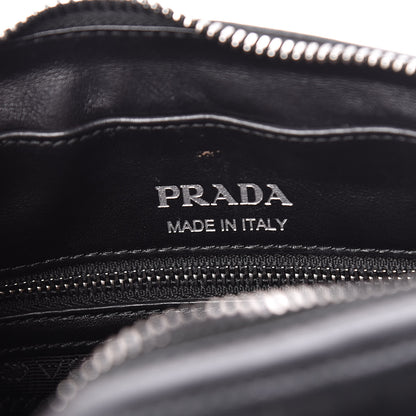 Prada Soft Calfskin Diagramme Crossbody Bag Black 6 of 11