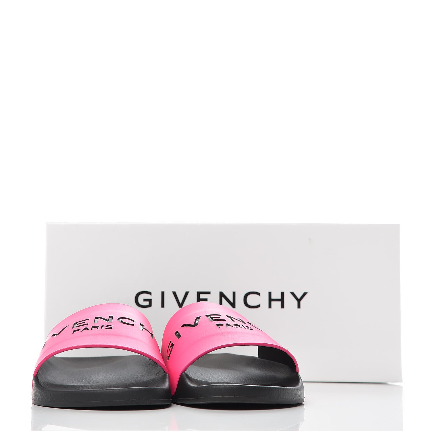 Givenchy Calfskin Logo Womens Pool Slide Sandals 41 Rose Black 9 of 9