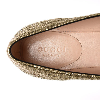 Gucci Galassia GG Marmont Fringe Flats 36.5 Platino 6 of 10