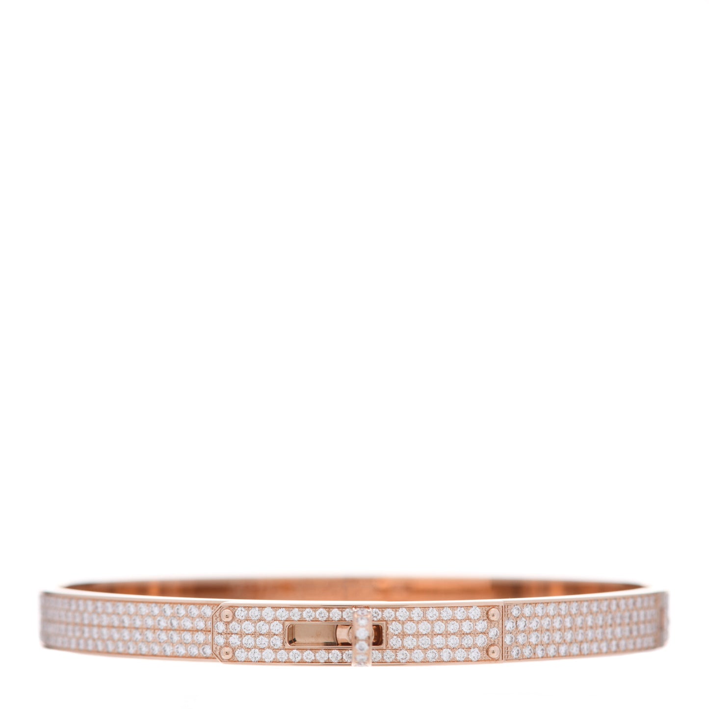 18K Rose Gold Diamond PM Kelly Full Pave Bracelet SH