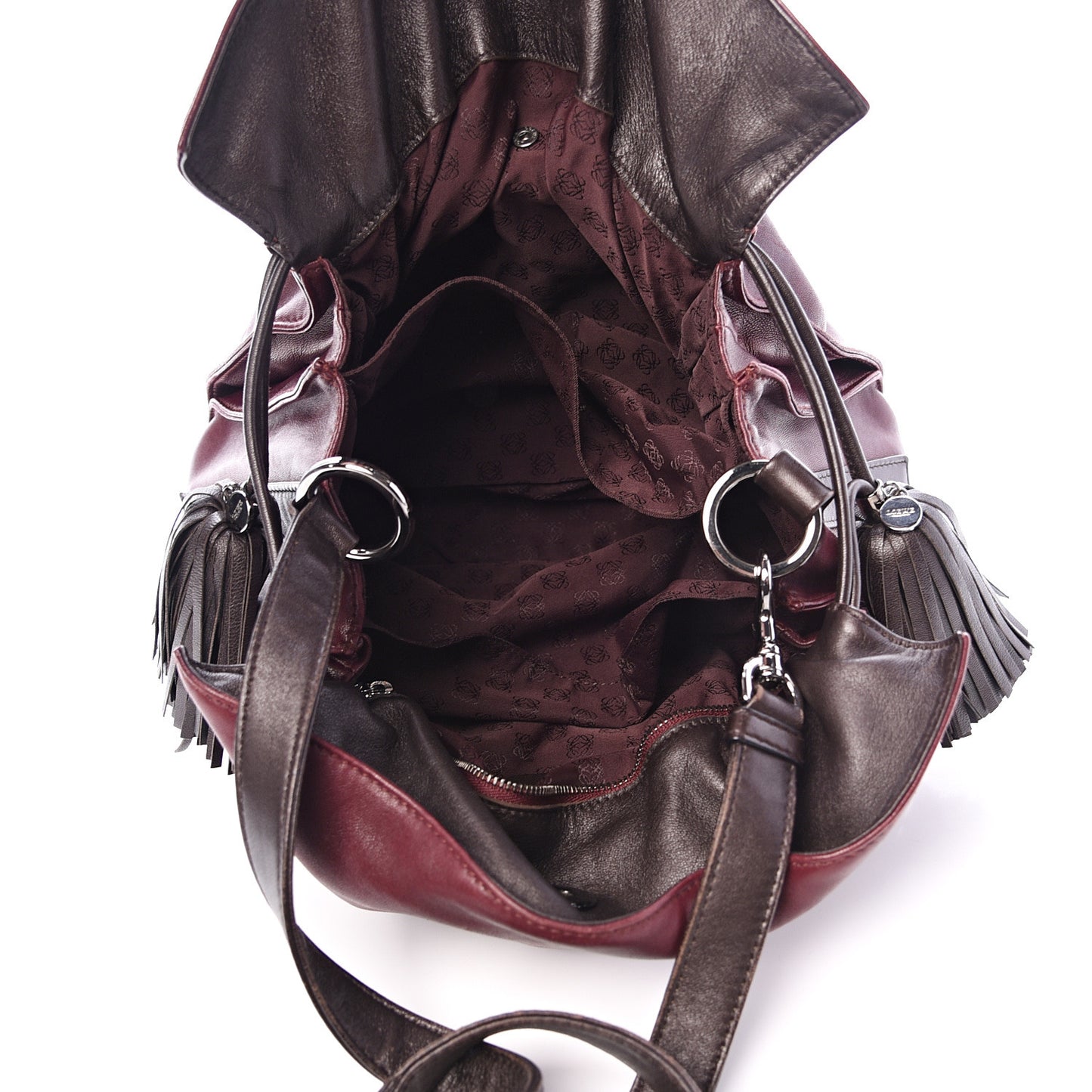 Nappa Small Flamenco Shoulder Bag Wine