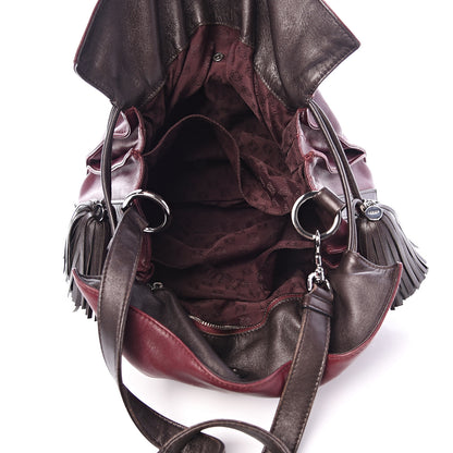 Loewe Nappa Small Flamenco Shoulder Bag Wine 4 of 13
