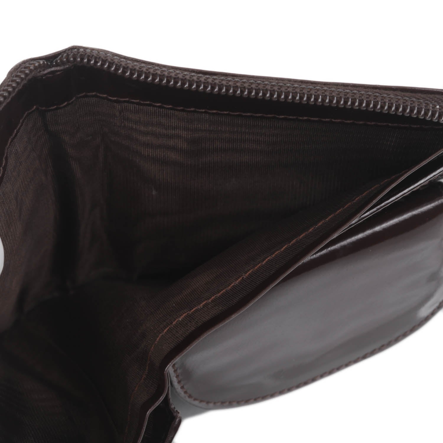 Prada Spazzolato Compact Zip Wallet Dark Brown 10 of 10