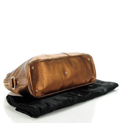 Saint Laurent Metallic Calfskin Oversized Muse Dark Bronze 4 of 7