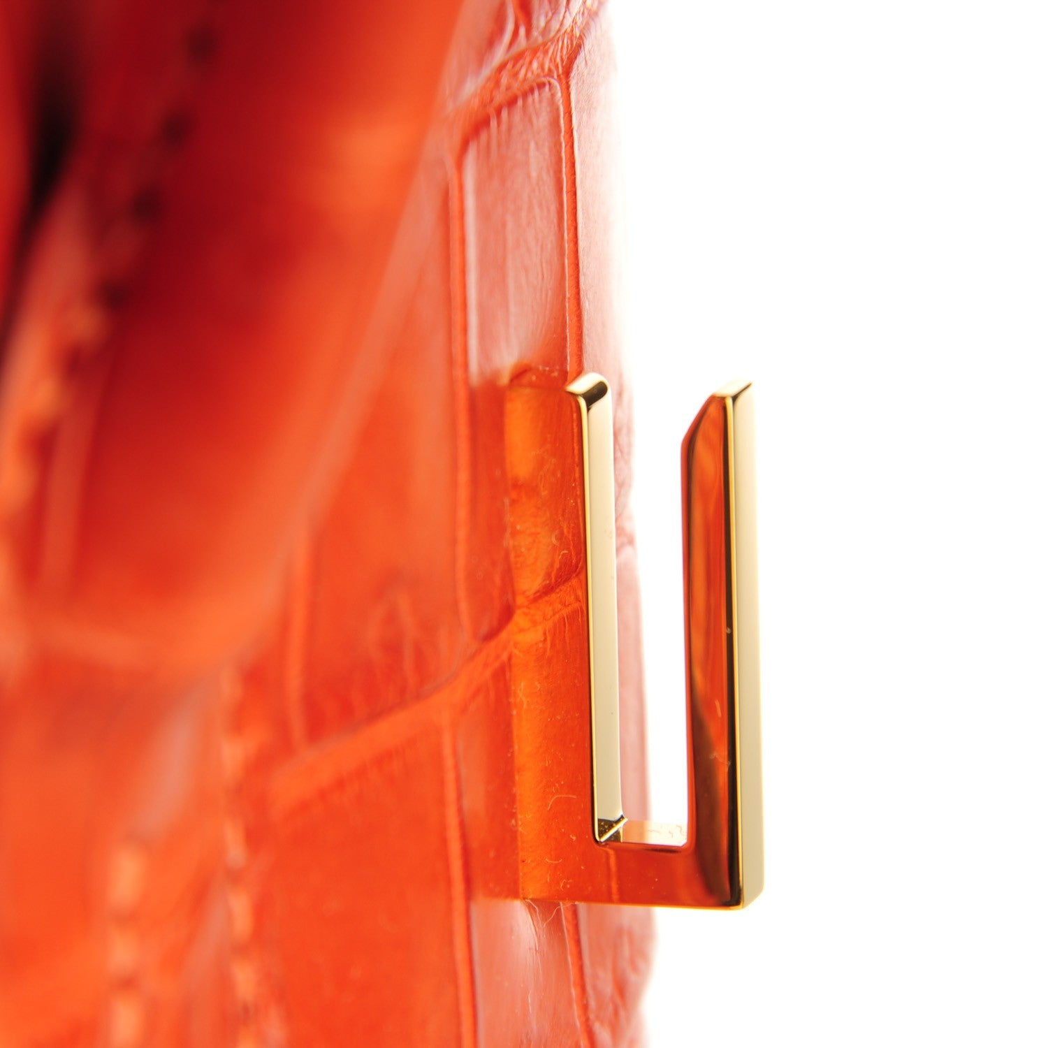 Hermes Matte Niloticus Crocodile Birkin 35 Orange 23 of 29