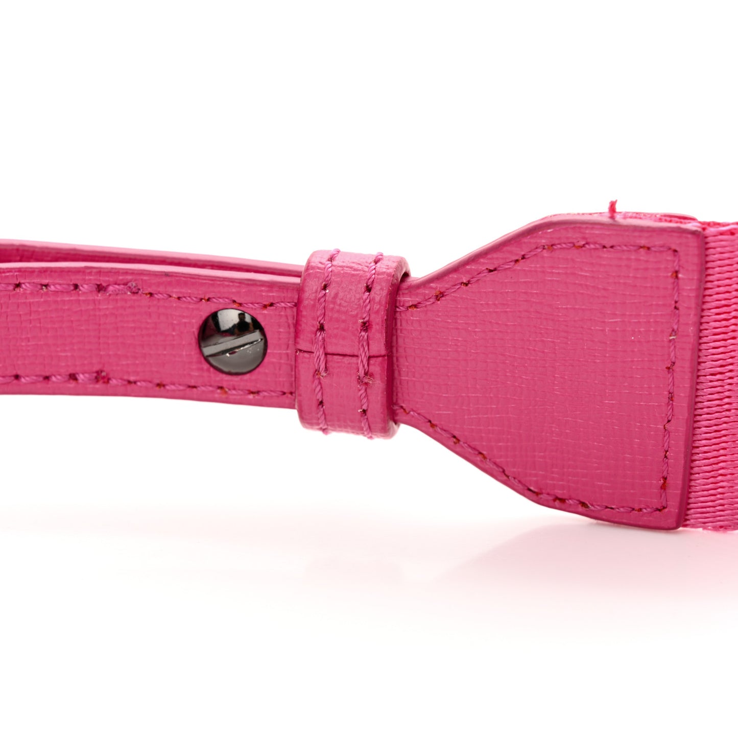 Saffiano Striped Diag Binder Clip Bag Pink White