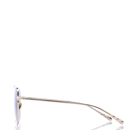 Chanel Metal Pilot Sunglasses 4256 Gold Grey 2 of 7