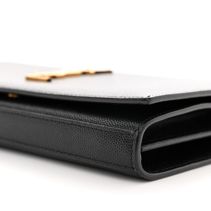 Saint Laurent Grain De Poudre Monogram Chain Wallet Black 10 of 12