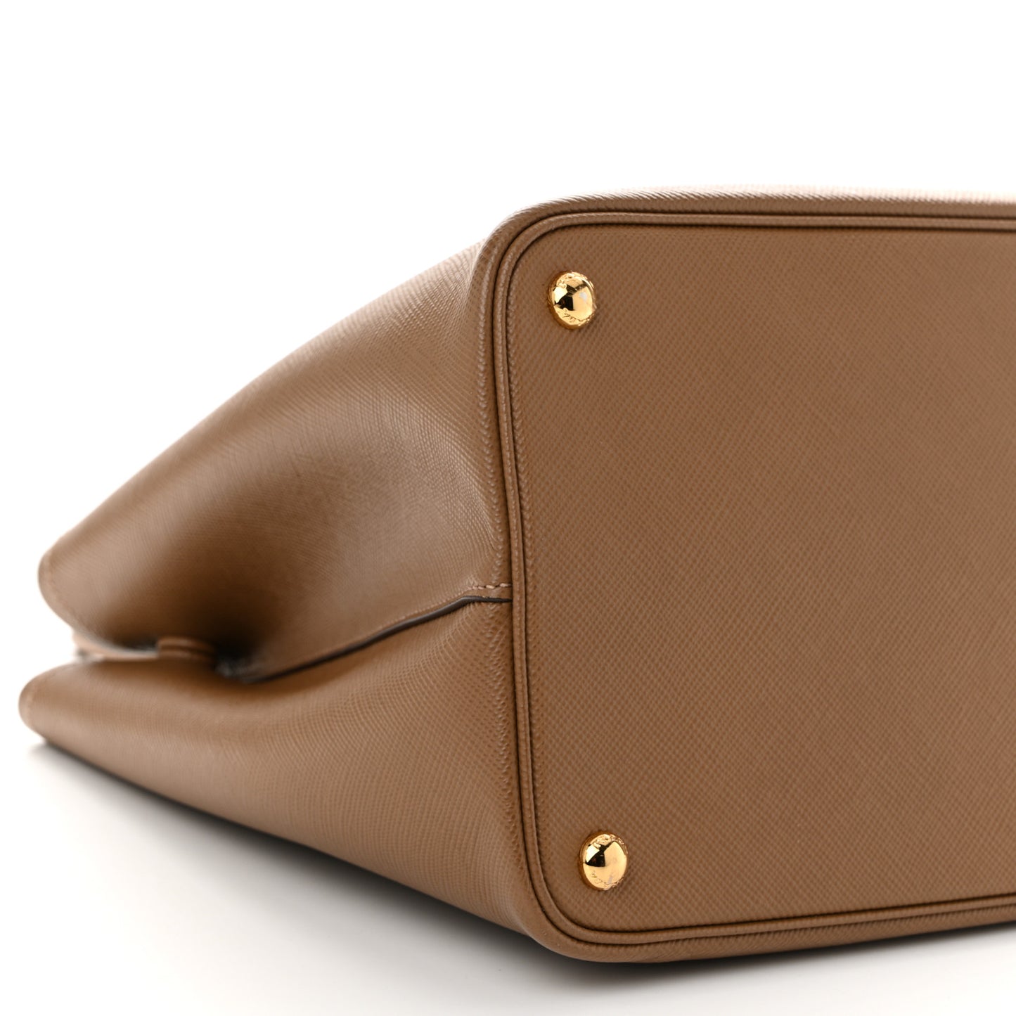 Saffiano Cuir Large Double Bag Cannella Turchese