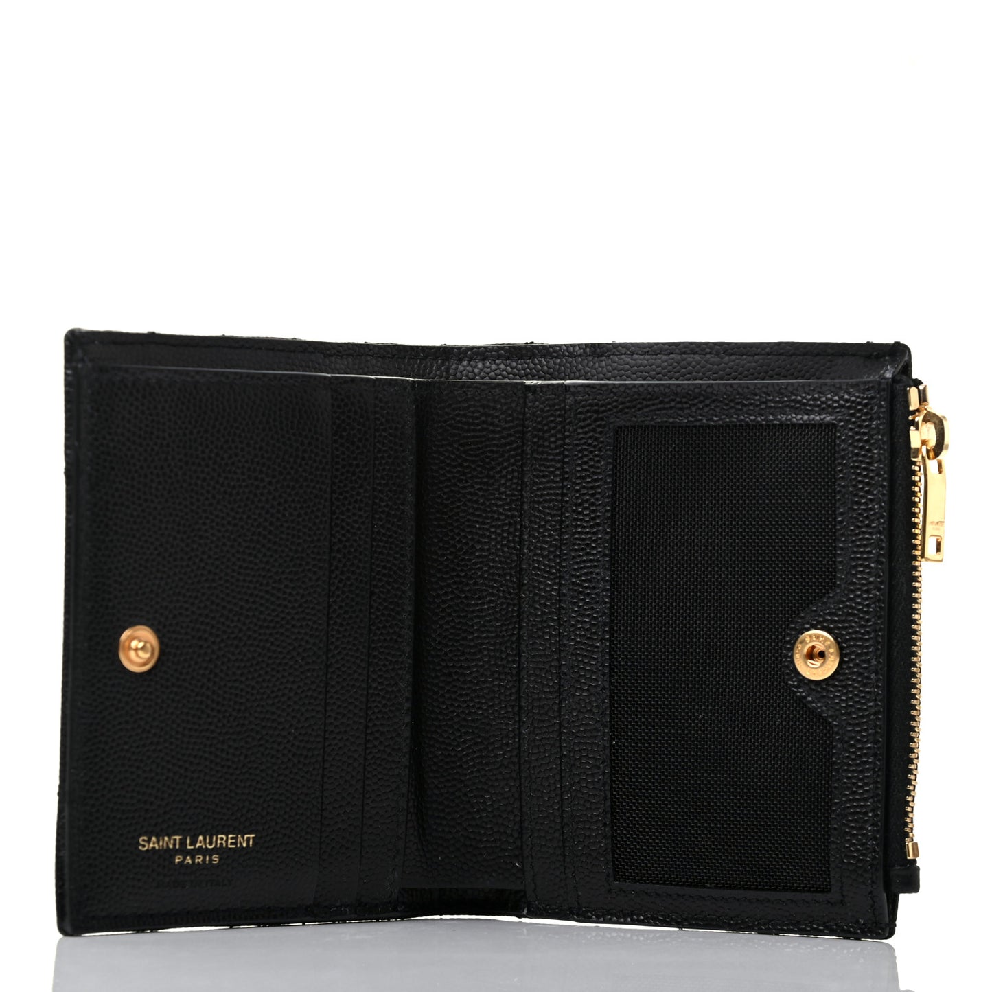 Grain De Poudre Matelasse Chevron Monogram Zipped Card Case Black