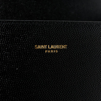 Saint Laurent Grain de Poudre Medium Classic Monogram Cassandra Top Handle Black Rouge Legion 8 of 12