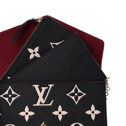 Louis Vuitton Empreinte Monogram Giant Felicie Pochette Black Beige 8 of 11