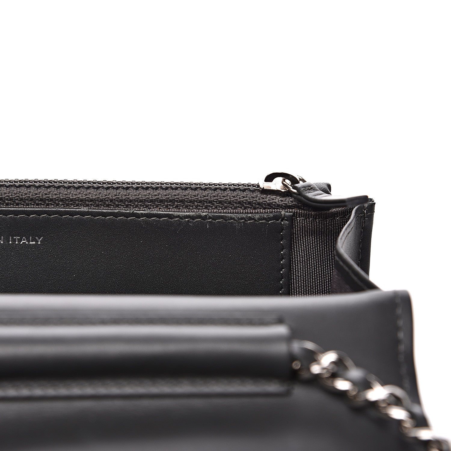 Chanel Patent Quilted Wallet On Chain WOC Black 12 of 13
