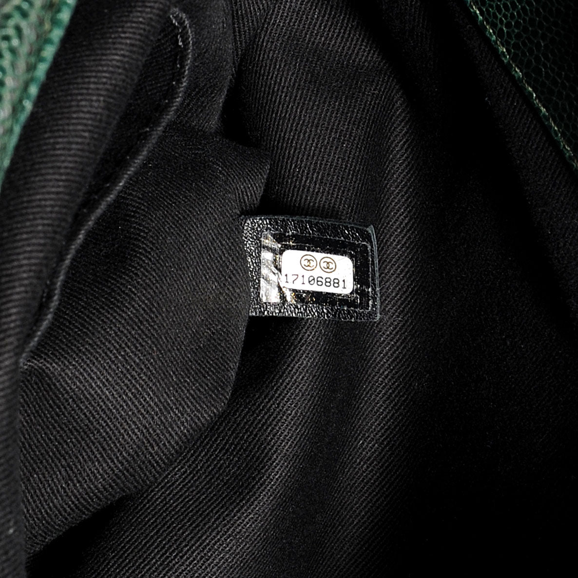 Chanel Iridescent Caviar Quilted Tall Chic Shopping Tote Dark Green 7 of 7