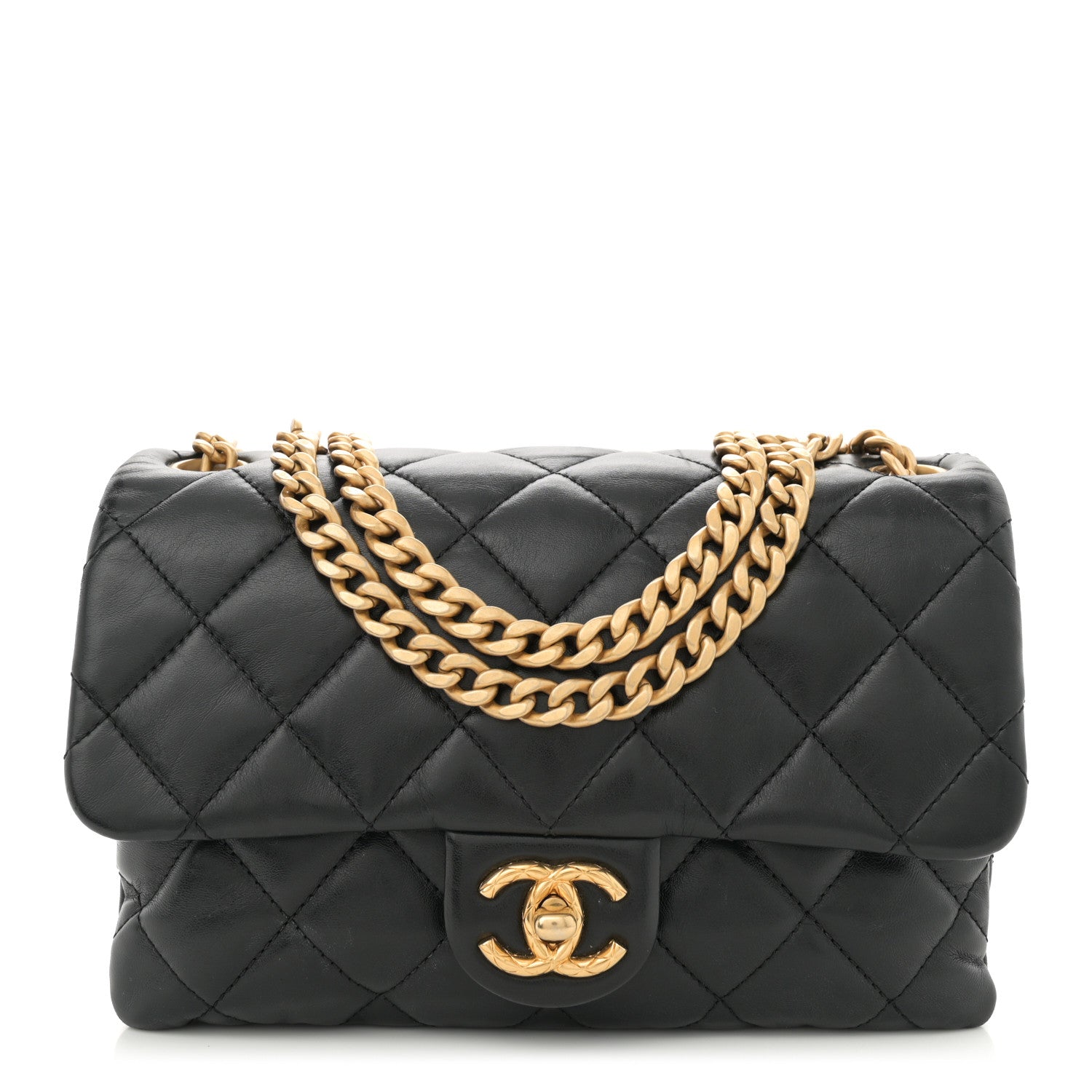 Chanel Lambskin Quilted Small Pillow Crush Flap Black 1 of 10