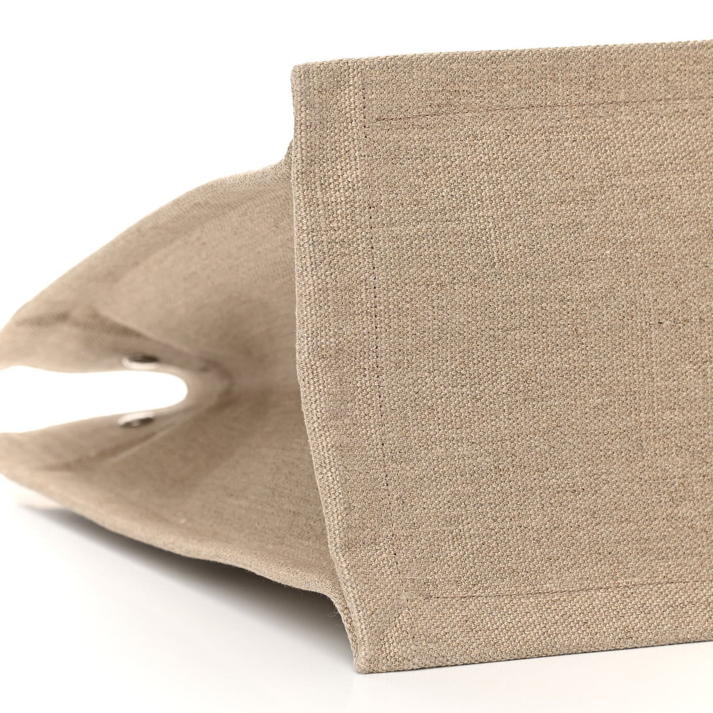 Linen Calfskin Rive Gauche Tote Optic White