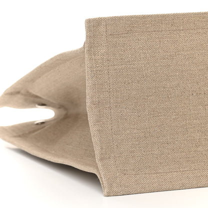Saint Laurent Linen Calfskin Rive Gauche Tote Optic White 10 of 11