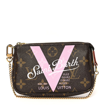 Louis Vuitton Monogram V Porto Cervo Mini Pochette Accessories Rose Ballerine 1 of 11