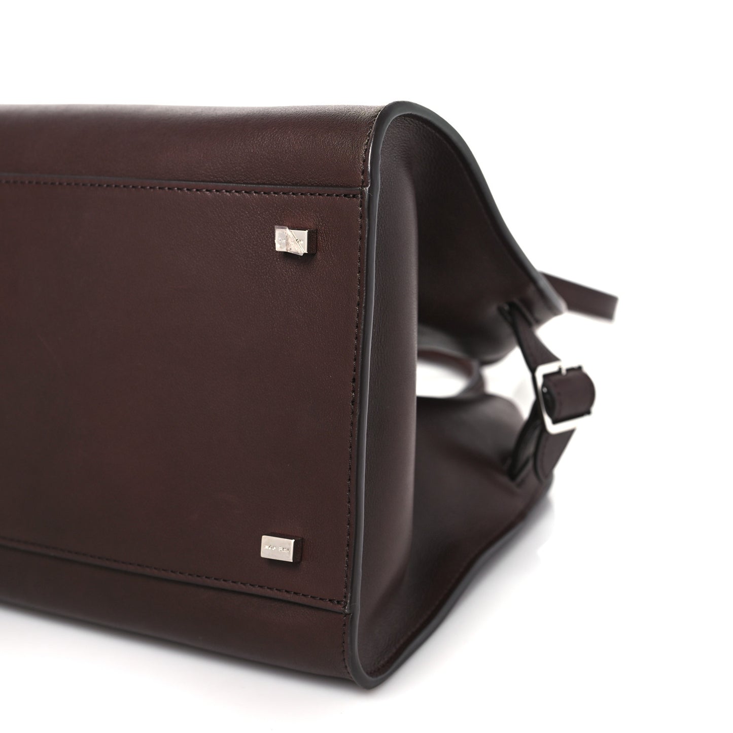Polished Saddle Calfskin Soft Margaux 12 Dark Brown