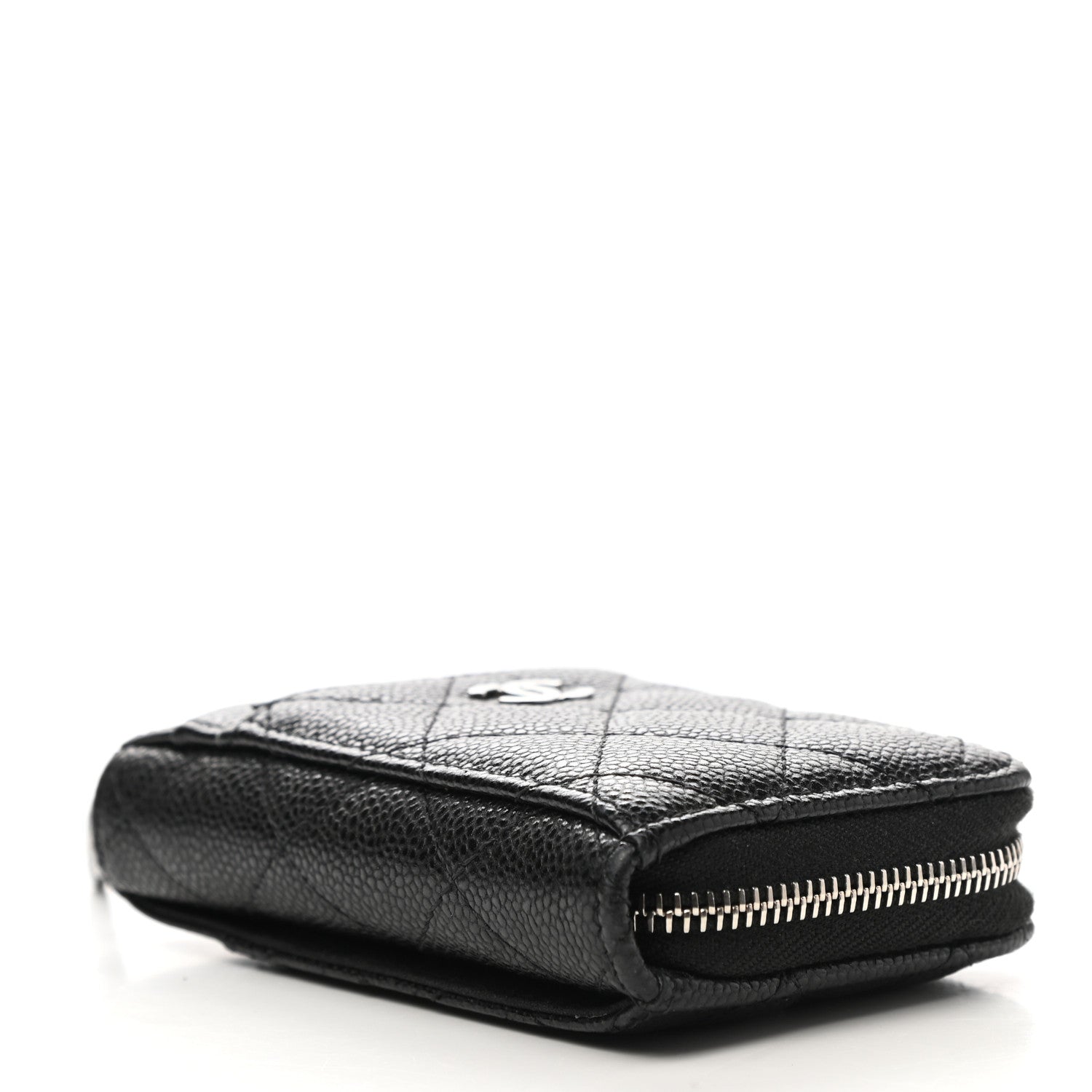 Chanel Caviar Quilted Zip Card Holder Black 4 of 8