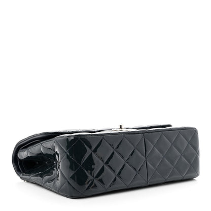 Chanel Patent Quilted Jumbo Double Flap Navy 4 of 12