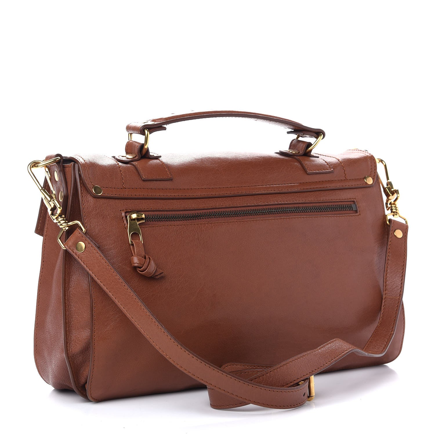 Proenza Schouler Lambskin Medium PS1 Satchel Saddle 3 of 9