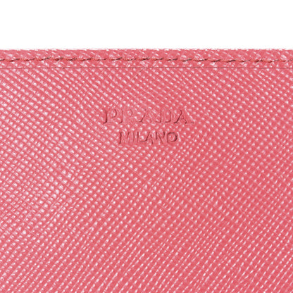 Prada Saffiano Metal Oro Chain Wallet Fragola 8 of 10