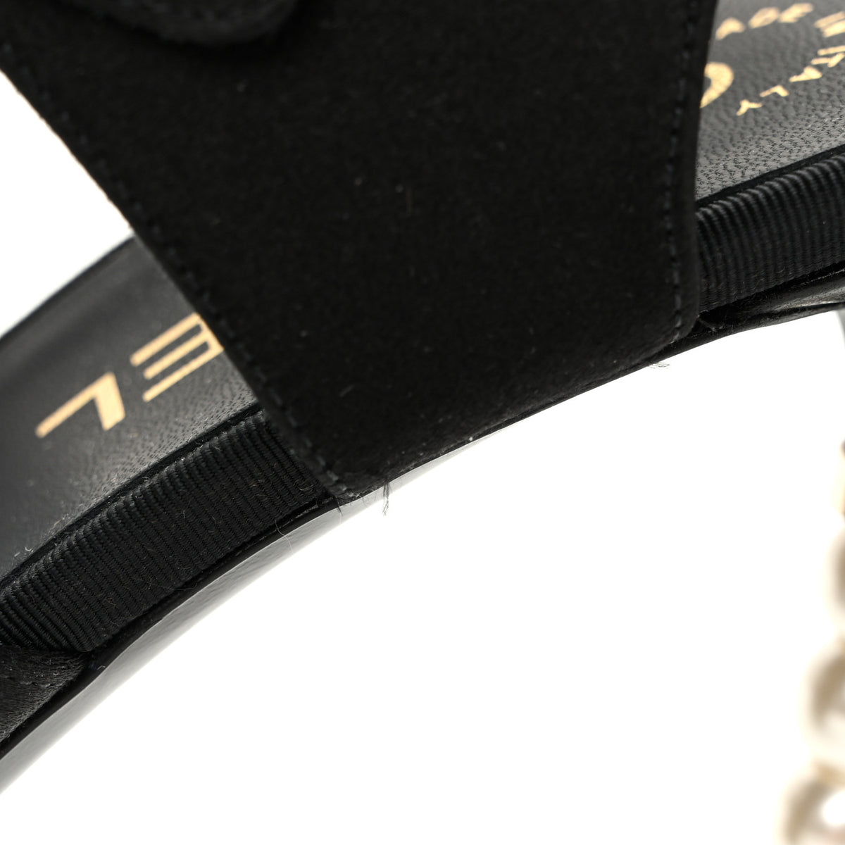 Kid Suede Pearl Sandals 42 Black