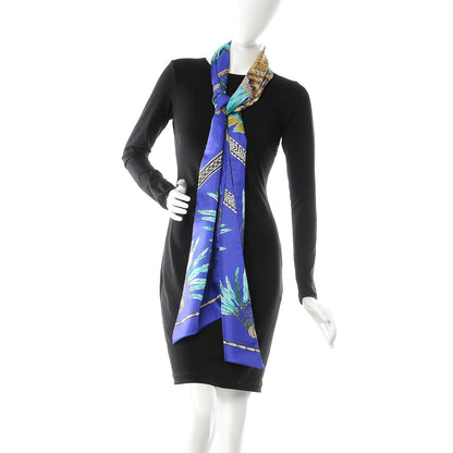 Hermes Silk Brazil Maxi Twilly Encre Turquoise Bronze 2 of 6