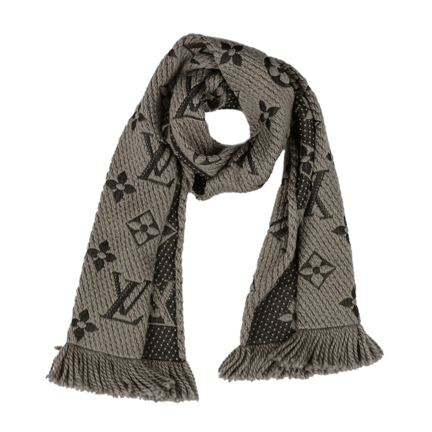 Wool Silk Logomania Scarf Verone