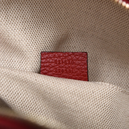 Gucci Pebbled Calfskin Bi-Color Soho Chain Backpack Red Navy 7 of 7