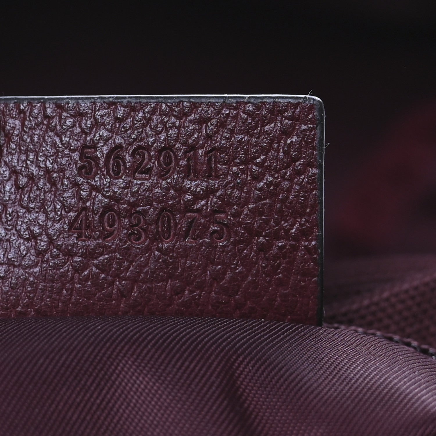 Gucci GG Monogram Script Logo Large Double Pocket Backpack Sahara Rubino Bordeaux 7 of 10