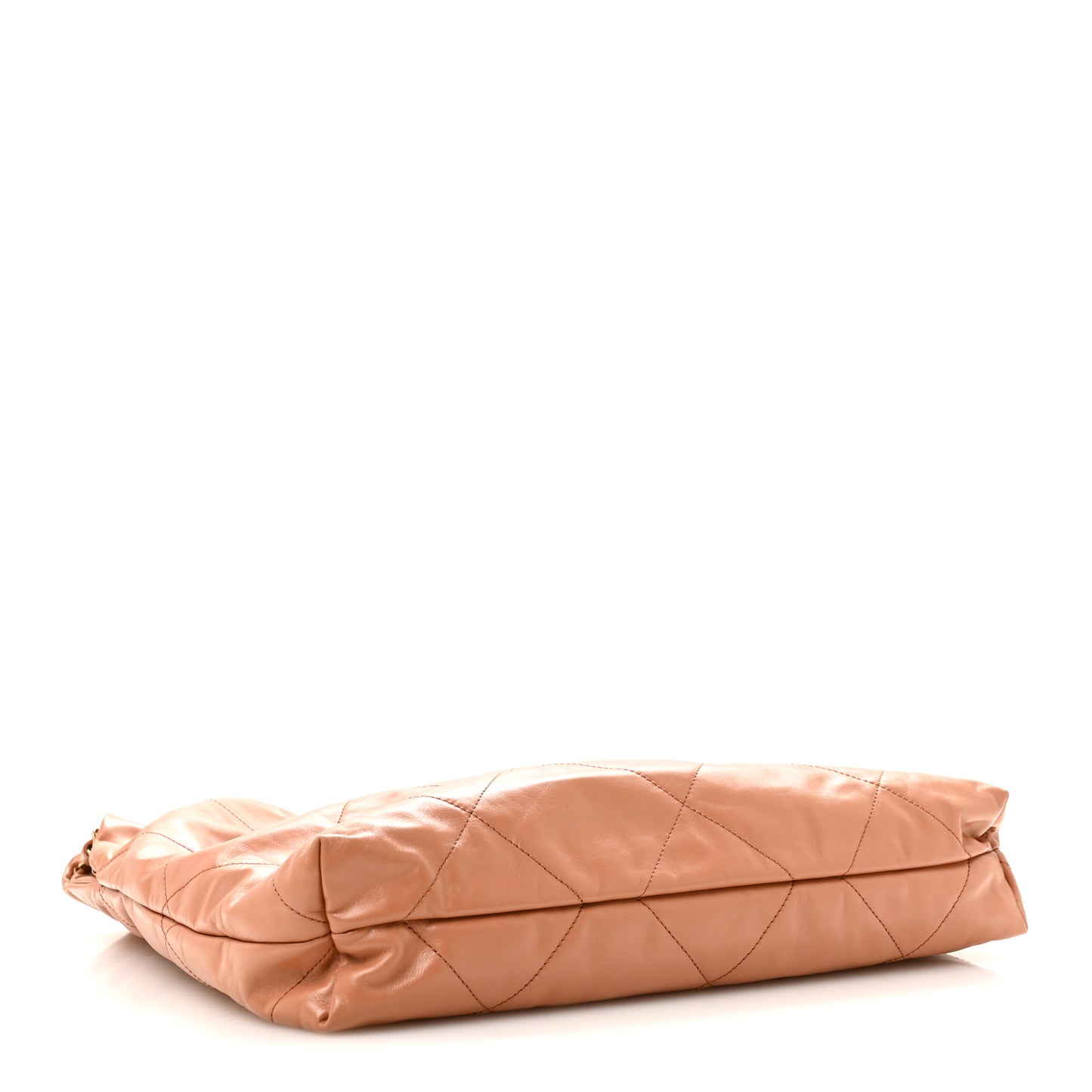 Shiny Calfskin Quilted Chanel 22 Camel