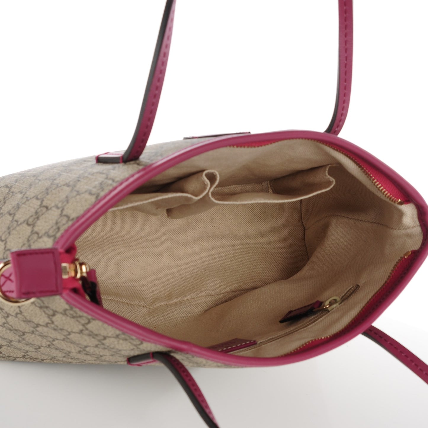 GG Supreme Monogram Small Zippered Tote Beige New Rosette