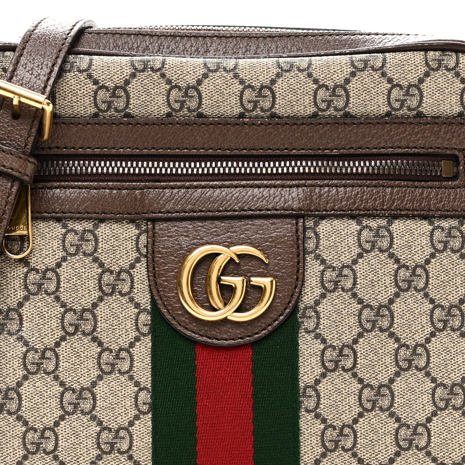 Gucci GG Supreme Monogram Web Small Ophidia Messenger Bag Brown 8 of 10