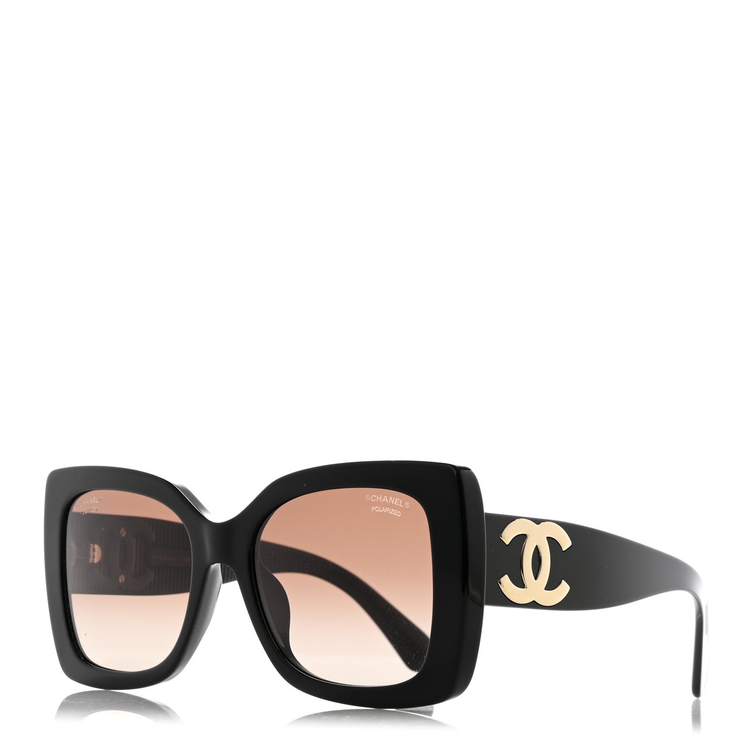 Chanel Square Polarized CC Sunglasses 5494-A Black 1 of 8
