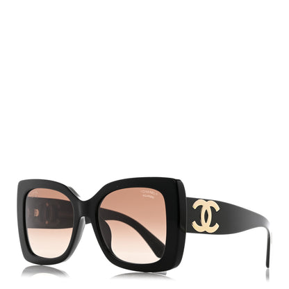 Chanel Square Polarized CC Sunglasses 5494-A Black 1 of 8