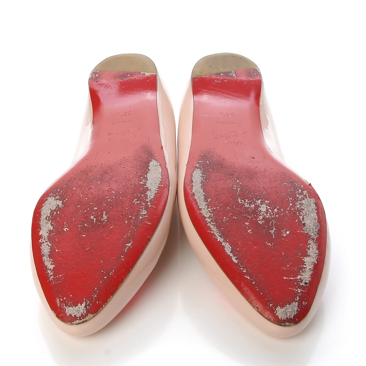 Christian Louboutin Patent Doracora Flats 38.5 Ballerina Shocking Pink 7 of 14