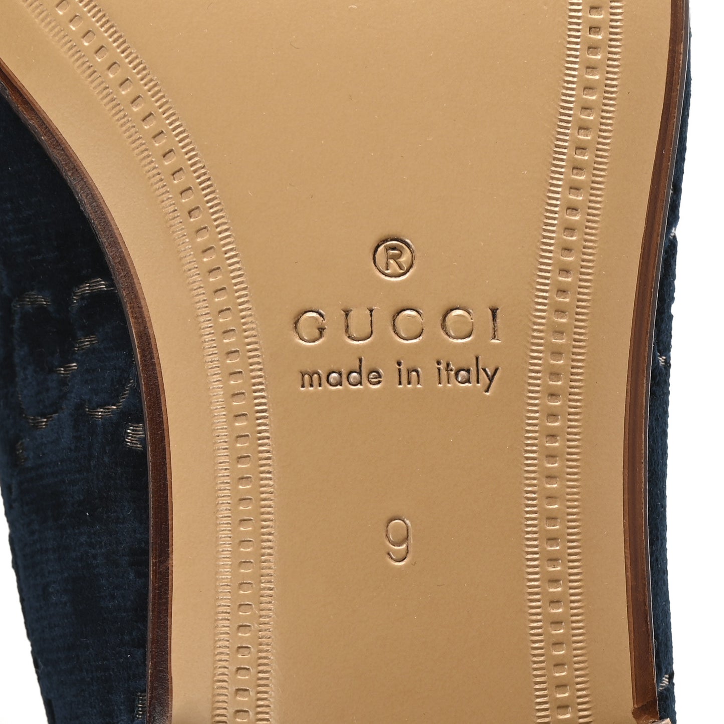 Velvet GG Monogram Horsebit Mens Jordaan Loafers 9 Blue Beige