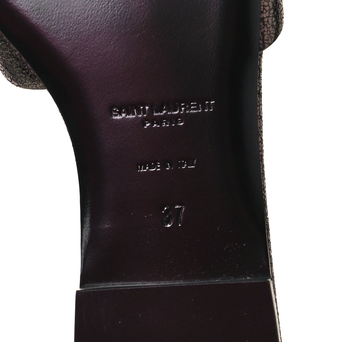 Evora Nu Pied 05 Slide Sandals 37 Black Gunmetal