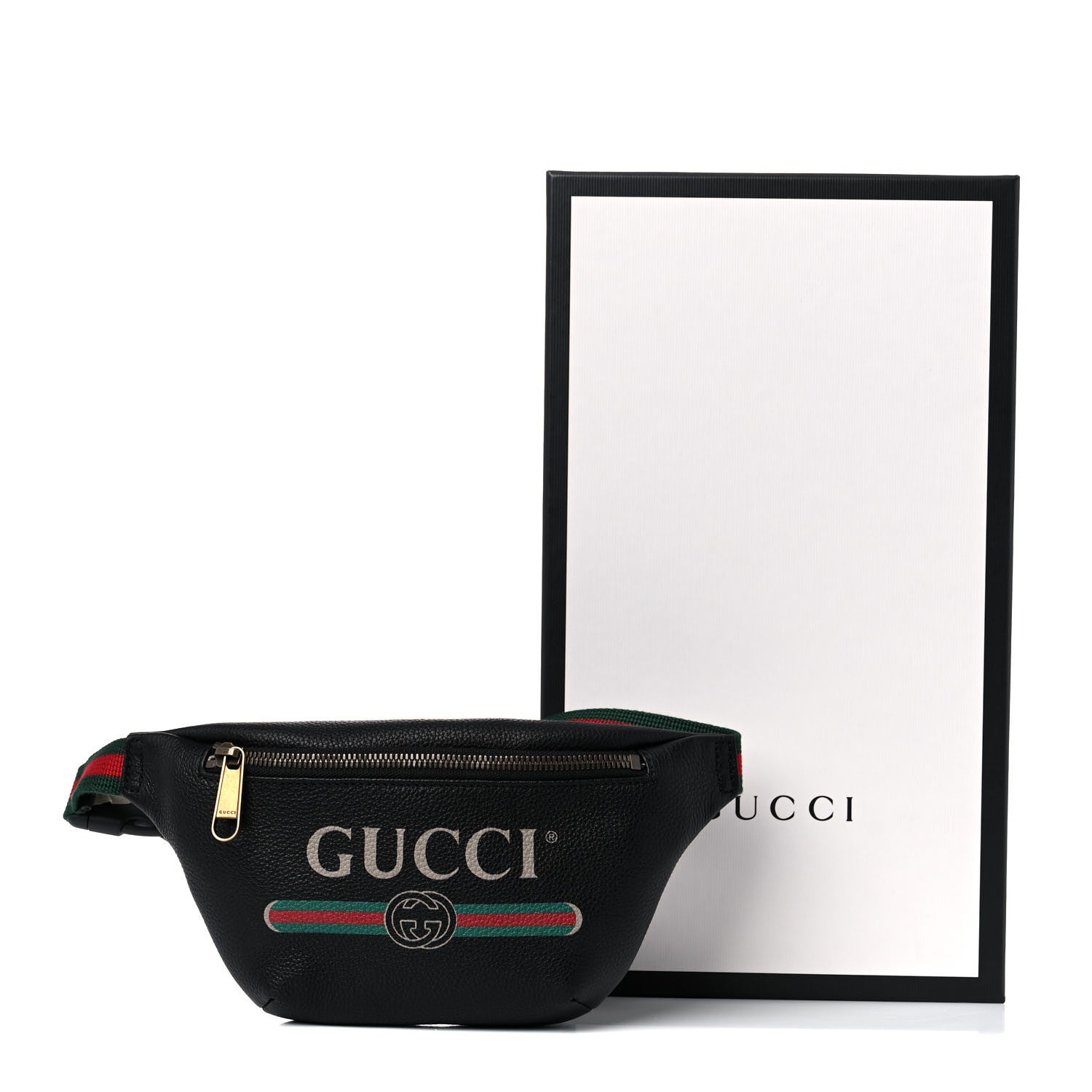 Gucci Grained Calfskin Small Logo Belt Bag Black 10 of 10