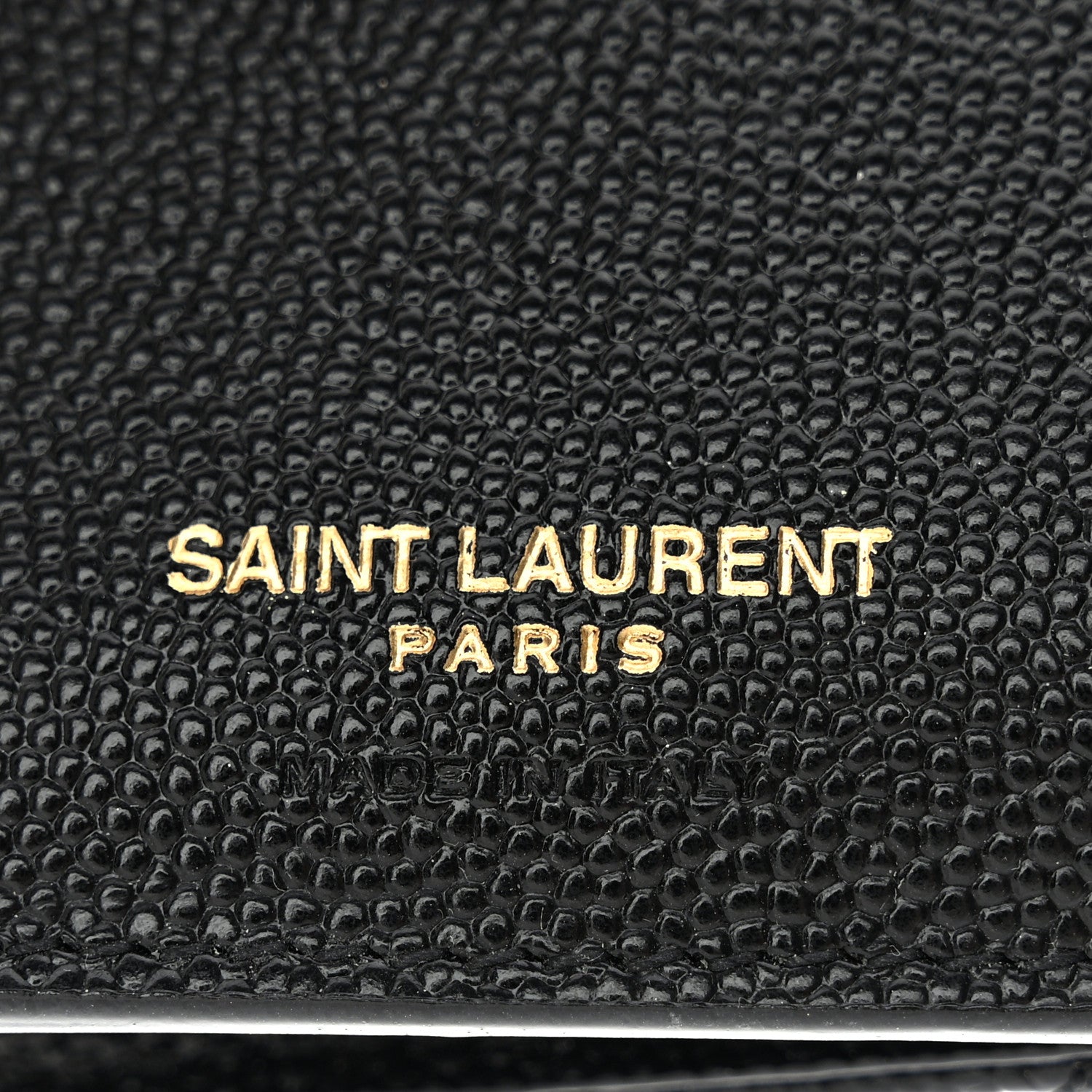 Saint Laurent Grain De Poudre Mixed Matelasse Triquilt Monogram Compact Tri Fold Wallet Black 7 of 10