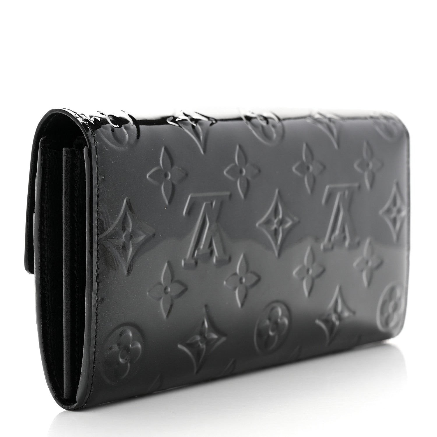 Louis Vuitton Vernis Sarah Wallet Black 3 of 13