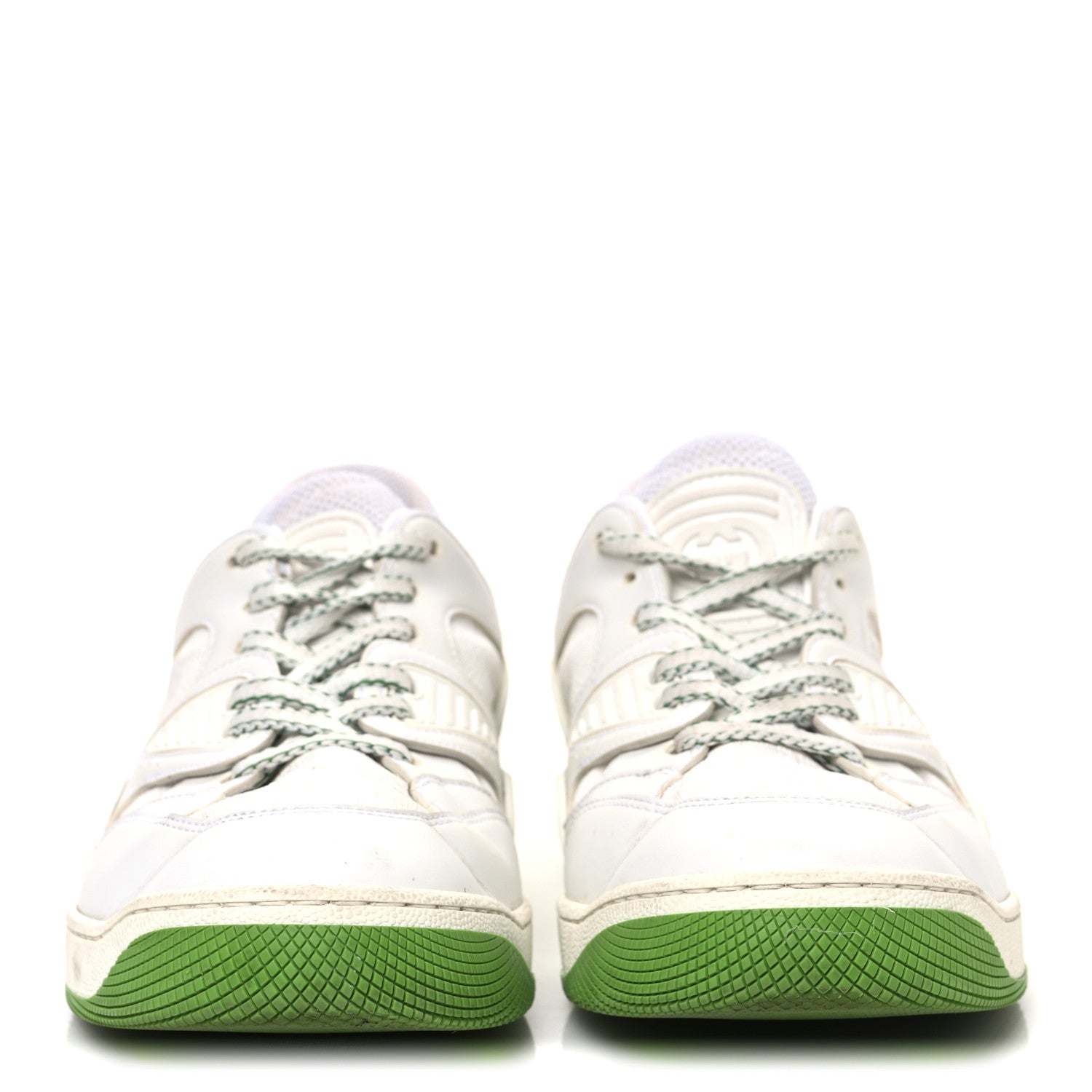 Gucci Demetra GG Supreme Monogram Womens Basket Low Top Sneakers 38.5 Great White Green 3 of 10