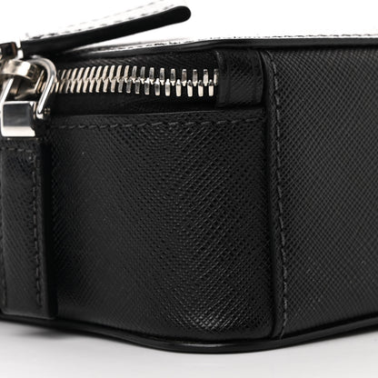 Prada Saffiano Travel Medium Brique Crossbody Messenger Bag Black 11 of 12