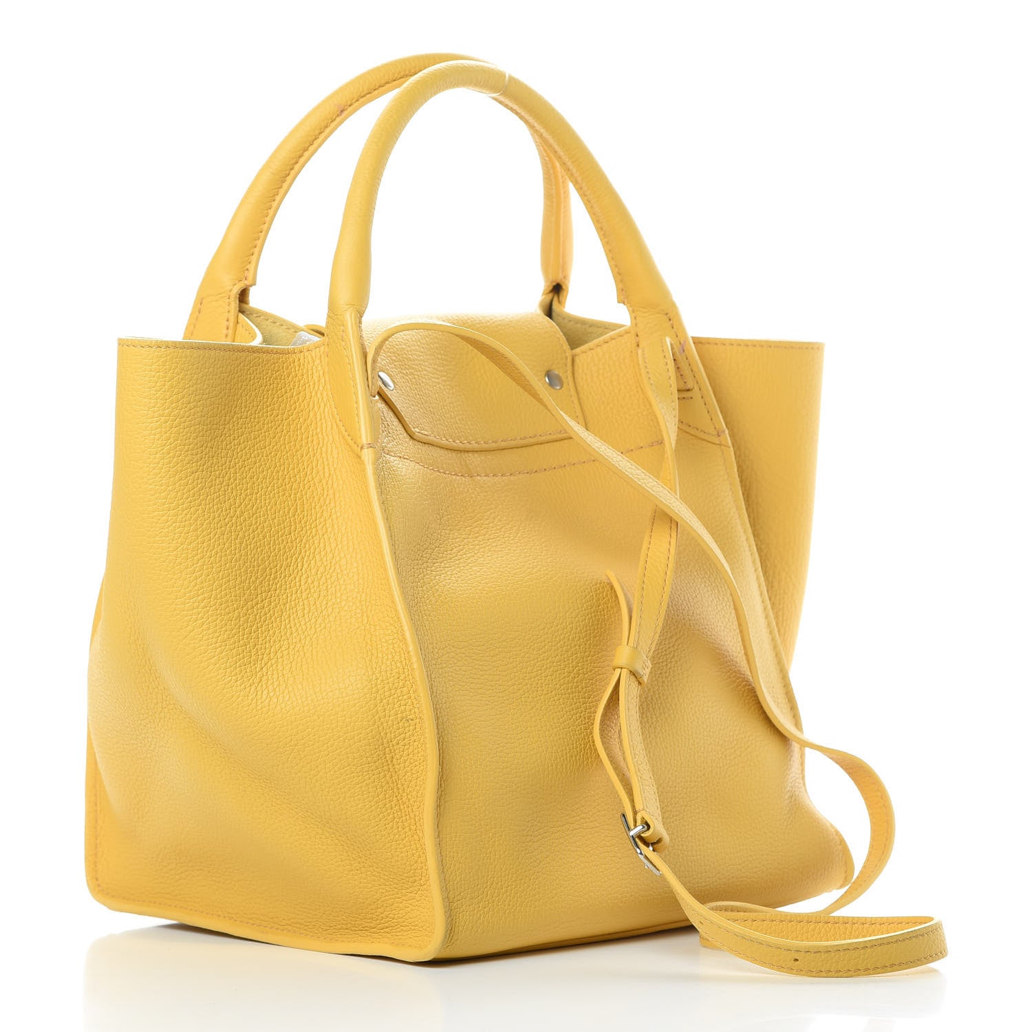 Celine Supple Grained Calfskin Small Long Strap Big Bag Sunflower 3 of 17