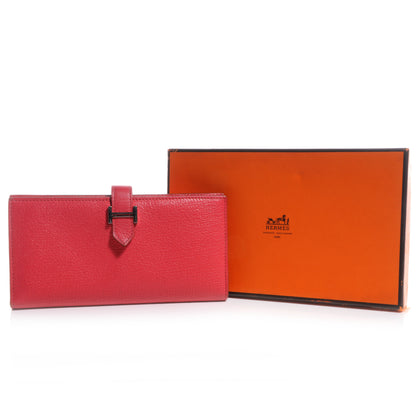 Hermes Chevre Mysore Bearn Wallet Bougainvillea 5 of 8