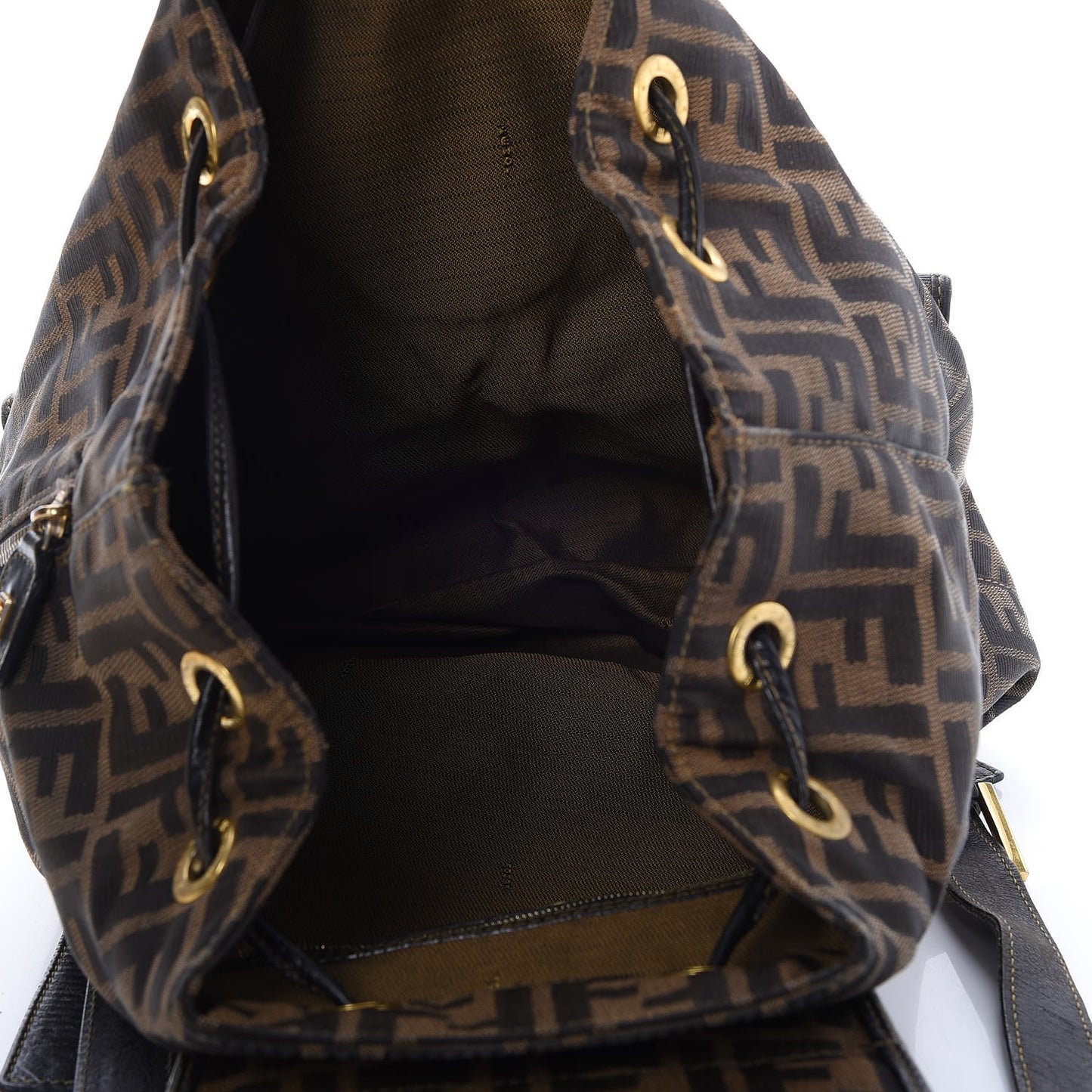 Zucca Drawstring Flap Backpack Tobacco